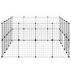 36 Piece Pet Cage with Door Black 35 X 35 Cm Steel