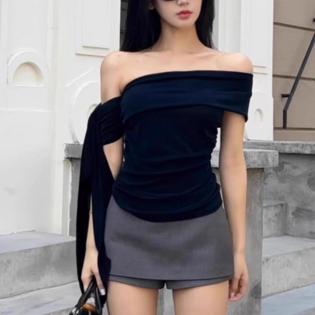 Plus-Size Hot Girl Low-Waist Mini Skirt with Built-In Safety Shorts - Autumn New Arrival Hip-Hugging Slimming Skirt Pants.
