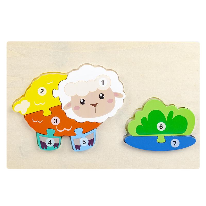 Toddler Montessori Puzzle: Animal Food Chain & Number Recognition Game.