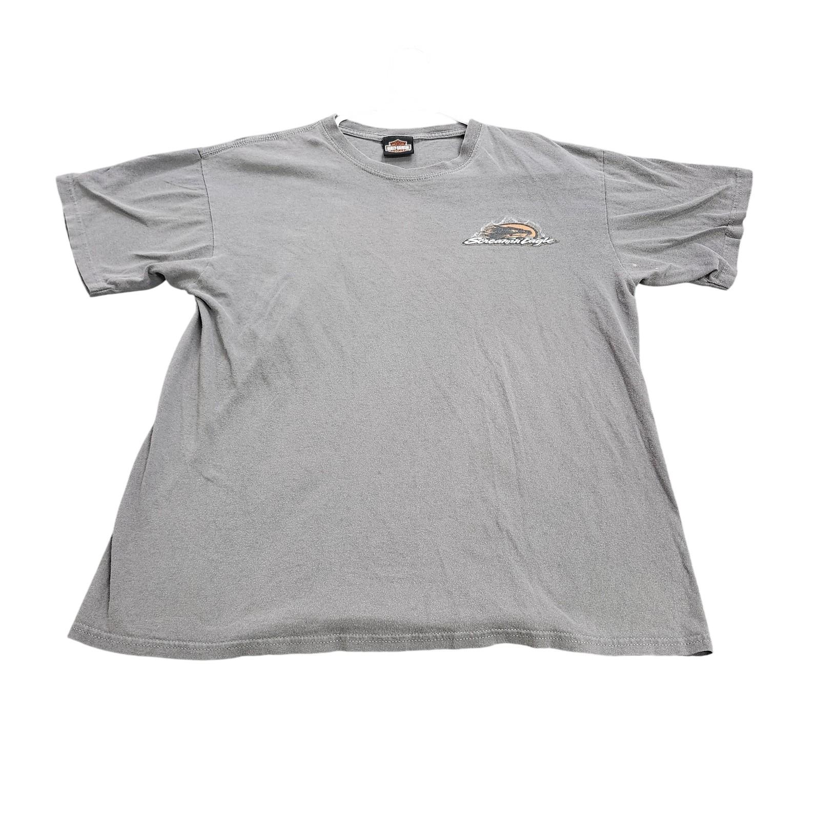Harley-Davidson Shirt Mens Large Gray Screamin Eagle Racing Team Tee Biker Unisex T-Shirt XXXL