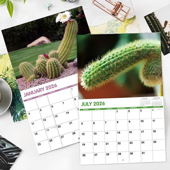 Funny 2026 Wall Calendar Jan. 2026 - Dec. 2026 12 Monthly Planner White Elephant Gag Gifts for Home Office Decoration