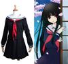 תחפושת קוספליי של איינמה איי, נערת הגיהינום, תחפושת יפנית אלגנטית של תלמידה לחגיגות ליל כל הקדושים