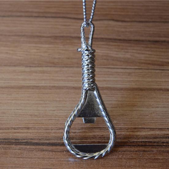 Zinková slitina lana klíčenka ve tvaru otvíráku na lahve piva kuchyňský bar restaurace nástroj