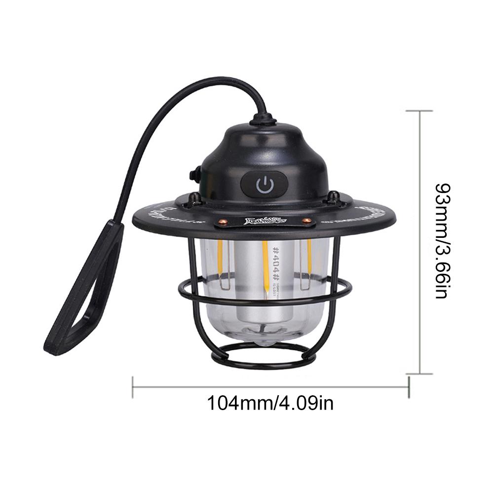 LED Camping Lantern Hanging Tent Light Type C Charging Dimming Emergency Lamp Multifunction IPX4 Waterproof for Fishing Camping