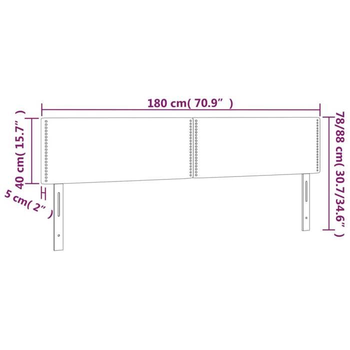 VidaXL LED Headboard Bedroom Furniture Double Bed Accessory Head of Bed Frame Interior Blue 3121492