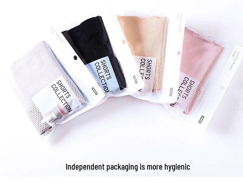 High-Waist Honeycomb Tummy-Lifting Seamless Boxer Shorts for Women