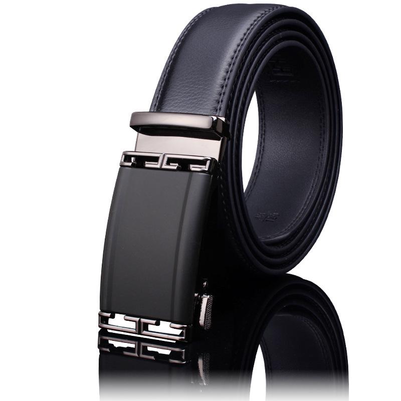 Men's High-End Genuine Leather Automatic Buckle Belt