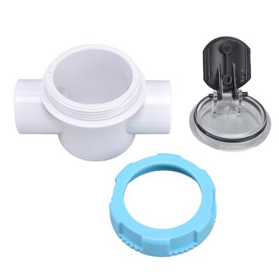 Check Valve 50mm 2 Ways G1 1 2 Water Hose Backflow Preventer with Transparent Mirror Pipe for Swimming Pool Filter