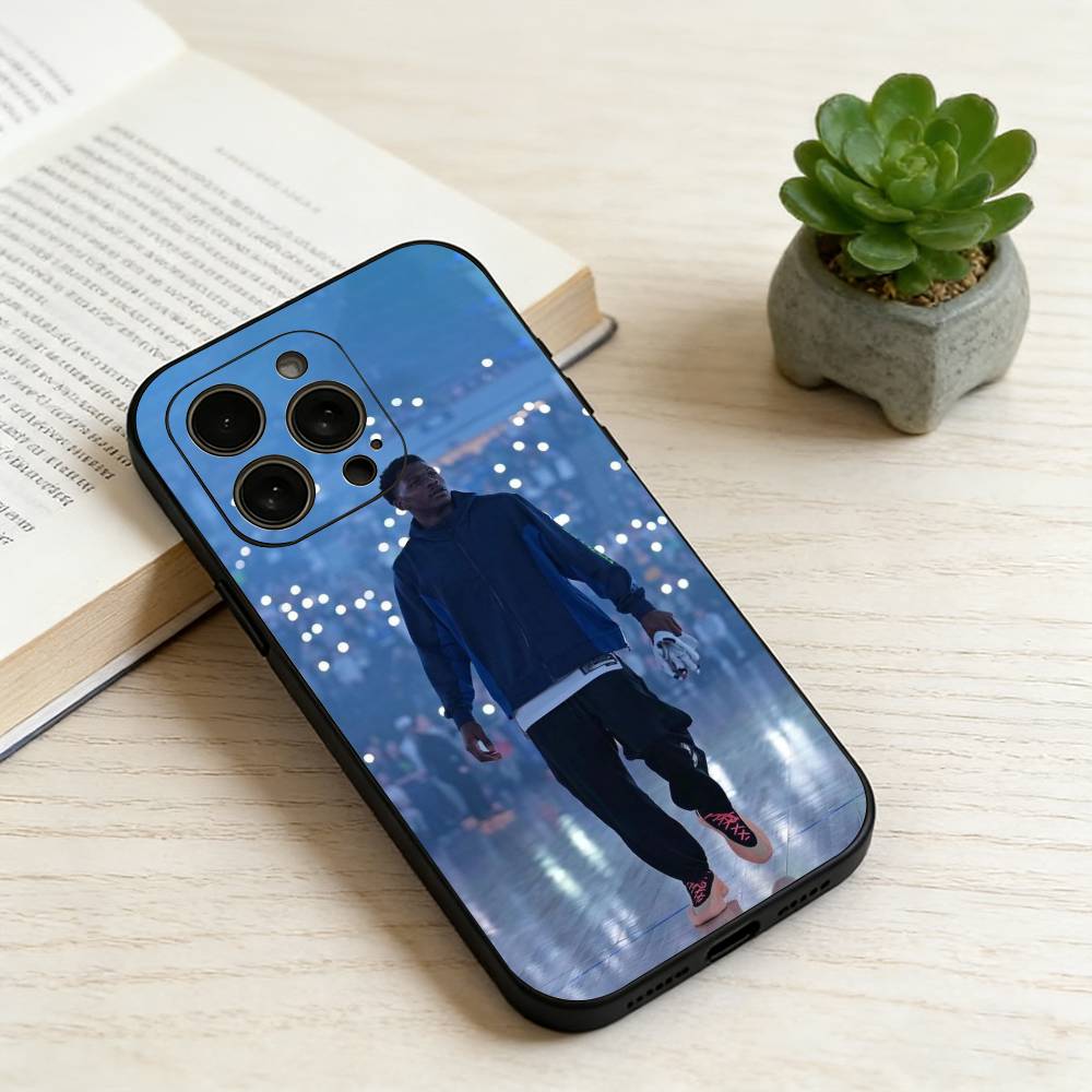 

A-Anthony Edwards Phone Case For iPhone 17,16,15,14,13,12,11 Plus,Pro Max,XS,Soft Silicone Black Cover iPhone15
