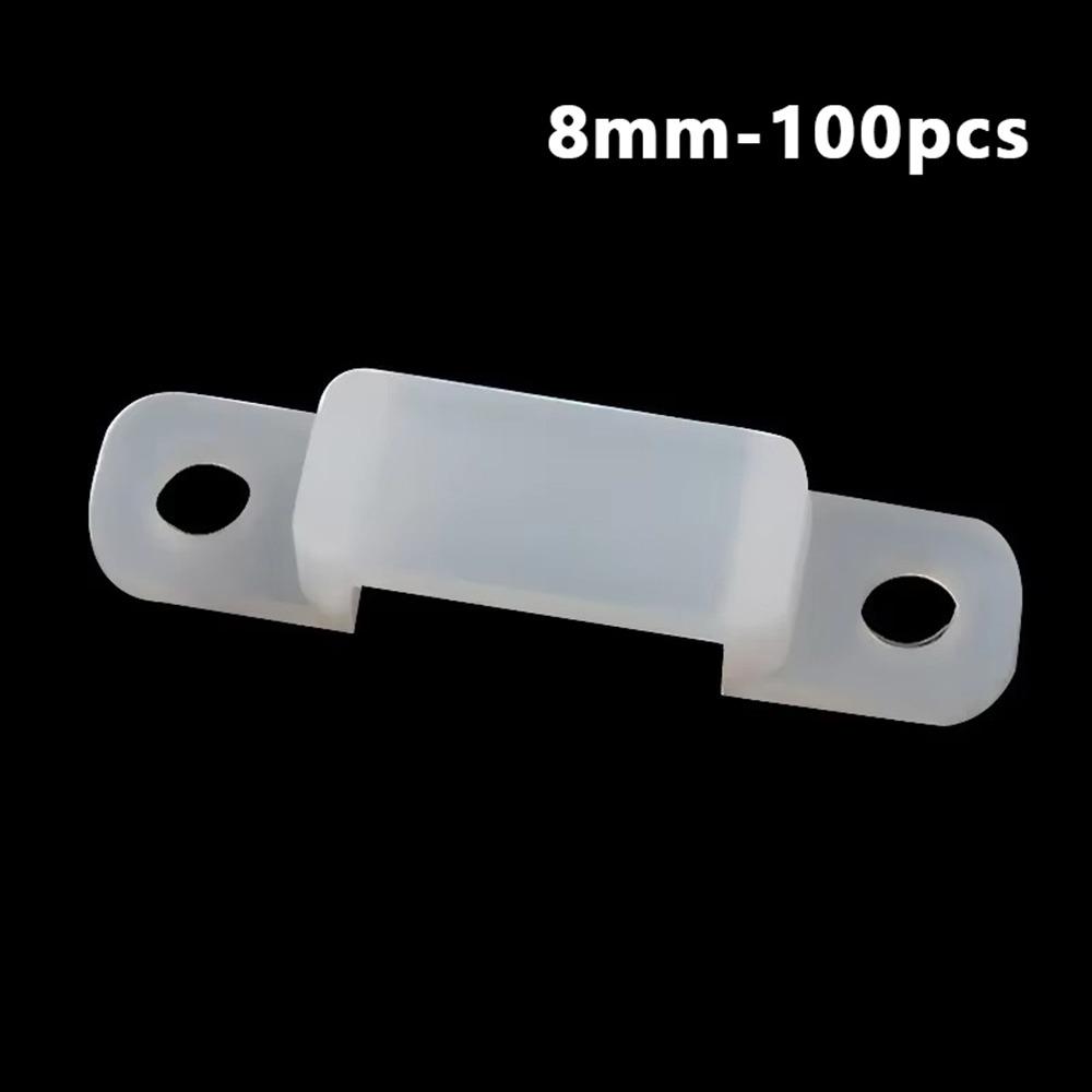 100pcs No Shading LED Strip Fix Clips Silicone LED Strip Mounting Brackets  LED Light Installation