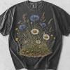 Botanical Wildflower Meadow Tee, Vintage Floral Comfort Colors Cotton Shirt