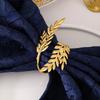 Gold Wheat Napkin Rings Metal Leaf Napkin Holder for Harvest Festival Fall Thanksgiving Dinner Party Table Decoration