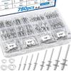 Boxed Pull Rivets Aluminum Blind Rivets Pull Rivet Sets 500pcs/385pcs 450pcs/780pcs