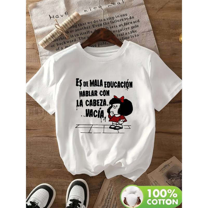 

European sizesShort Sleeve Tee with Playful Cartoon Print, Round Neck Casual Top for Gym, Training & Casual Attire, Gym Shirts 4XL