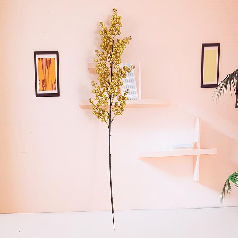 Flower Berry Christmas Ornament With Metallic Finish Christmas Decor Tree