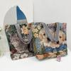 Dog Ethnic Style Handbag Embroidery Animal Shoulder Bag Vintage Cute Cat Cloth Bag  Students