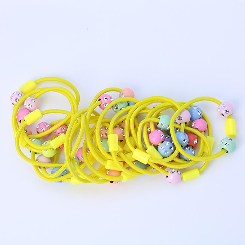 Bunte Doppelkugel Elastische DIY Haargummis Schmuckzubehör