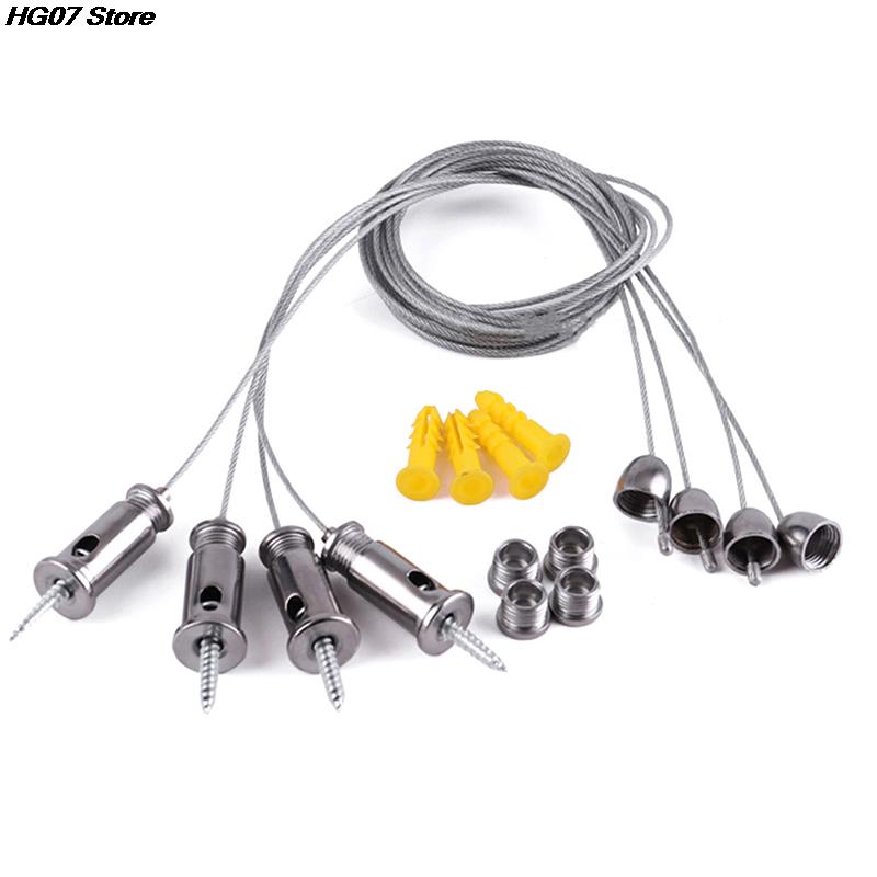 New 2Pcs/lot 1.5m/2m Lamp Lifting Rope Steel Cable For Lifting Various Panel Lights Can Be Used Without Ceiling Lamps Parts