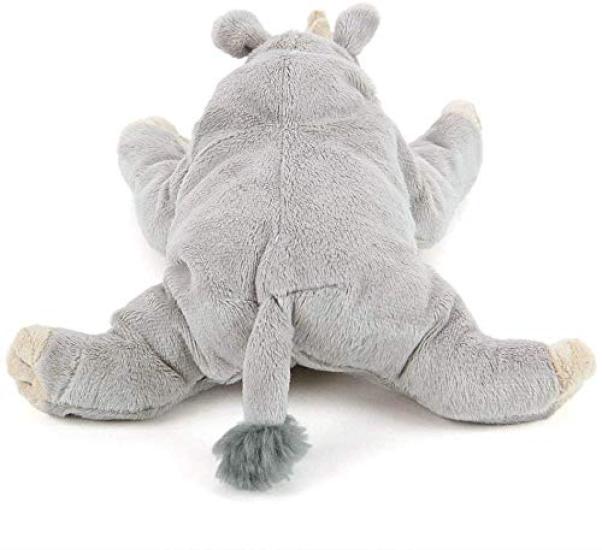 Calorata White Rhino Plush Toy (Reclining SeriesSoft Touch) Realistic Animal Toy Doll Gift Present Birthday (Twice Tested) Christmas Present