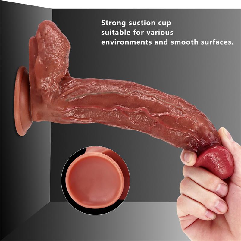 Female Real Feeling Dildo Manual Dummy Man Female Appliance Large Dildo Stimulating G-Spot