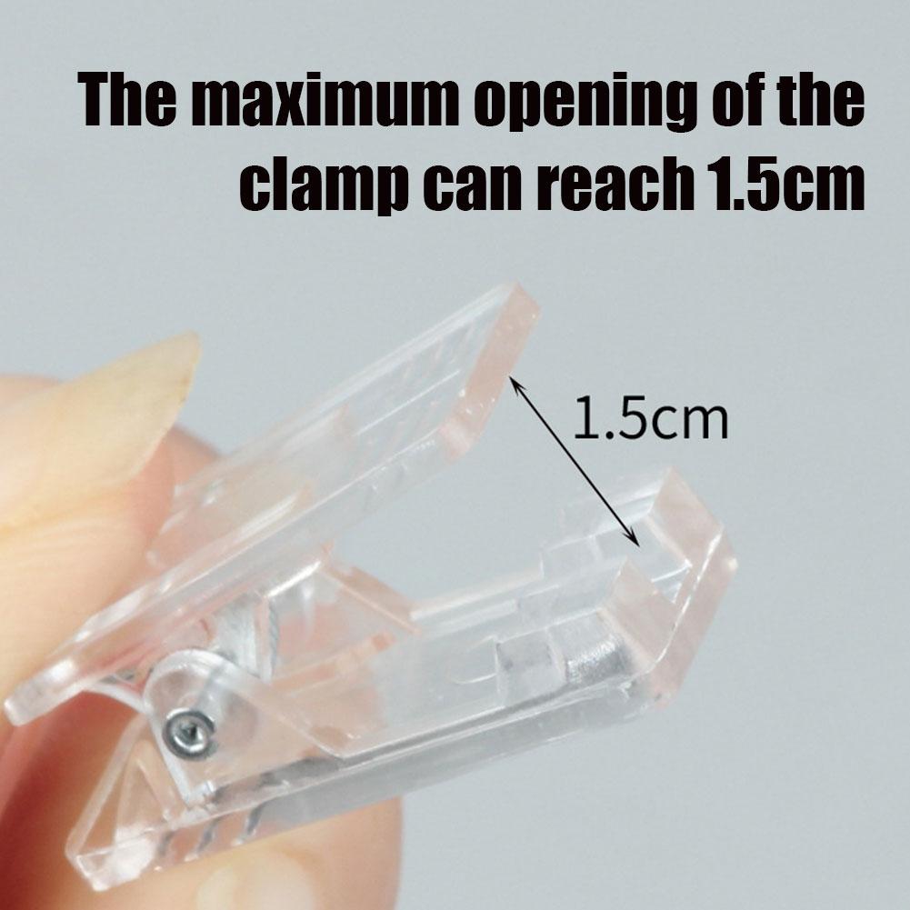 20pcs Self Adhesive Clips Tapestry Hangers for Hanging Storage Photo Spring Loaded Mini Transparent Single-sided Adhesive Clip
