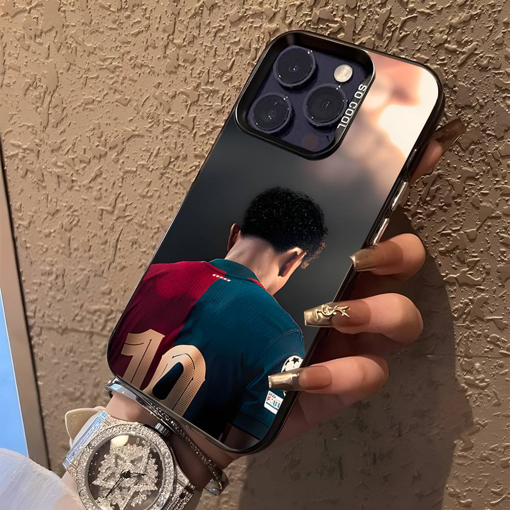 No.19 Football L-Lamine Y-Yamals Phone Case For iPhone 16,15,14,13,12,Pro,XS,Max,Plus,Mini,SE Black Candy Matte Shockproof Cover