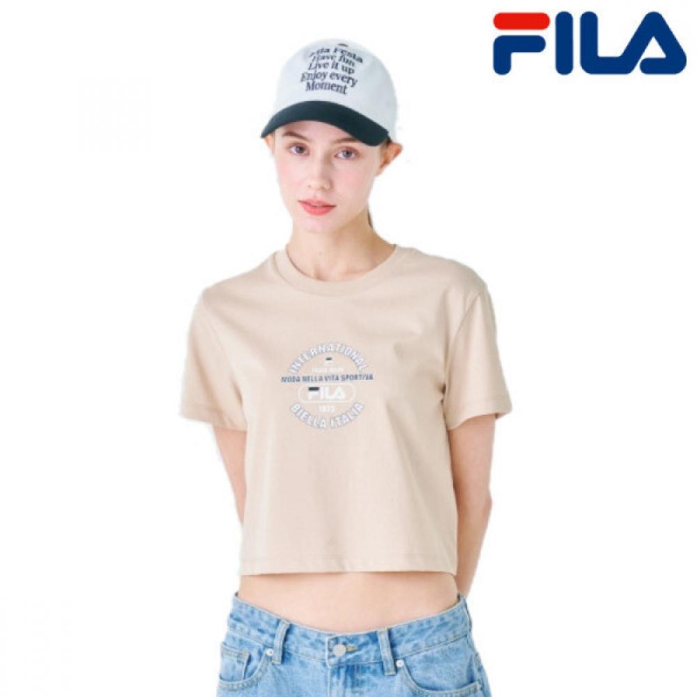 Fila Women S Crop Short Sleeve Tee Black fS2rSf2153f Beg BEG (beige)/100(L)
