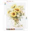 Sunflower Full Round Drill Diamond Painting Kit DIY Sparkle Art Canvas for Adults Relaxing Craft and Home Decoration Gift Idea Set