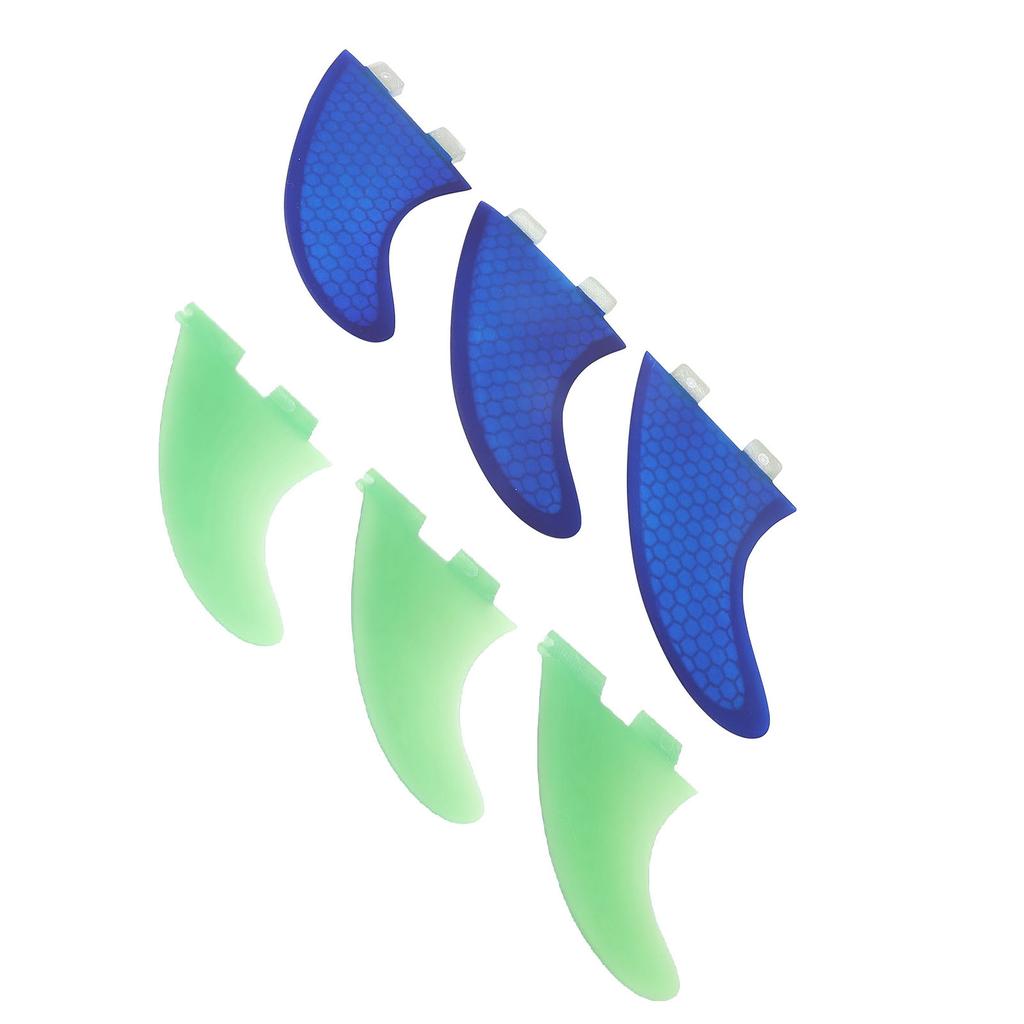 3PCS Surfboard Thruster Fins Fiberglass Fishtail Surfboard Fin Replacement for FCS1