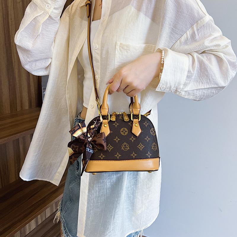 Premium Bag Women's New Retro Printed Shell Bag Versatile Classic Shoulder Handbag Women's Bag