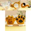 Cute Plush Tiger Paw And Tail Headband For Stage Shows And Animal-themed Parties