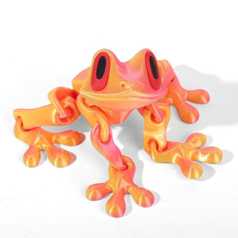 3D Printed Magnetic Tree Frog Ornament - Refrigerator Magnet & Children's Decompression Toy