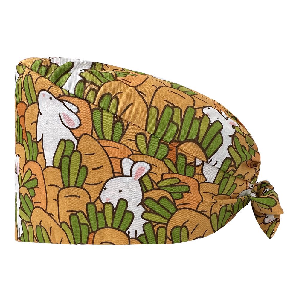 

Unisex Cotton Breathable Printed Medical Cap - Dustproof for Dental and Nursing Professionals. Adjustable - No Buckle