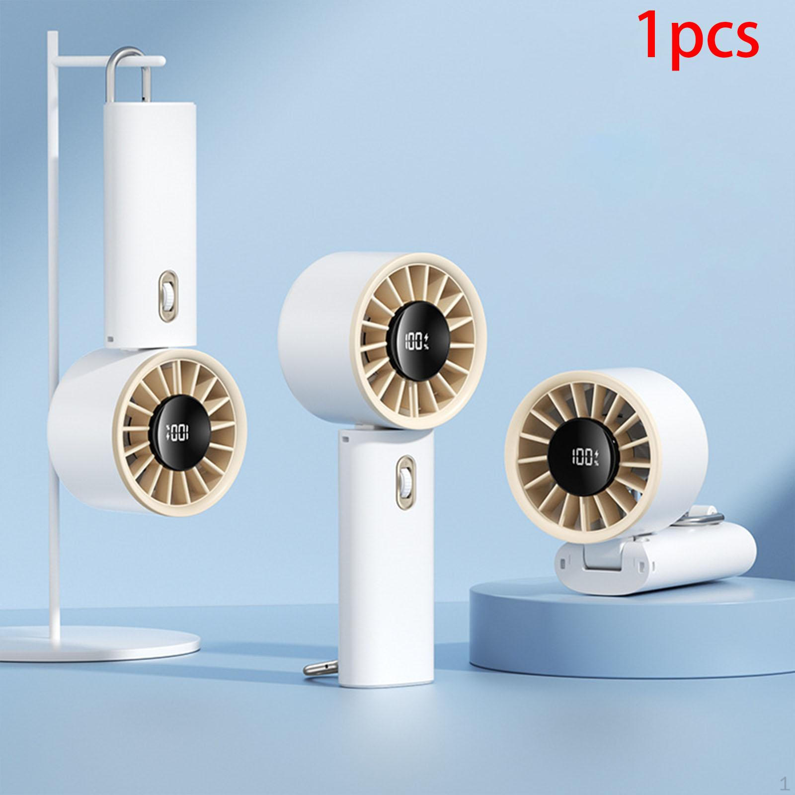 

Ручной вентилятор портативный 90 градусов складной маленький 100 скоростей настольный мини персональный для кемпинга белый