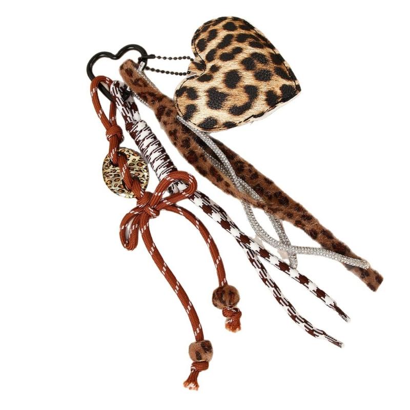 Милый брелок-подвеска для сумки Брелок Сердце Бант Плетеная веревка Брелок-подвеска для рюкзака Сумки-кошелка Сумки Декор 1