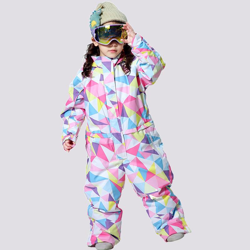 Combinaison de Ski MUTUSNOW pour Enfants - Combinaison de Neige Chaude Une Pièce pour Garçons/Filles