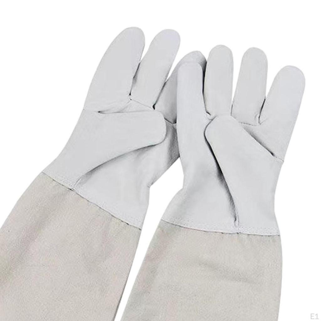 2x Beekeeping Gloves Anti Scratch Hand Protector for Adults Women Beekeepers L