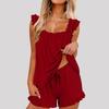 Women's Two Piece Set Ruffle Camisole Top Shorts Casual Summer Lounge Outfit