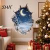 Christmas Bedroom Decor Wall Stickers, 3D Holiday Decals for Living Room And Party Decor, Removable PVC Festive Art Home Entrance Classroom