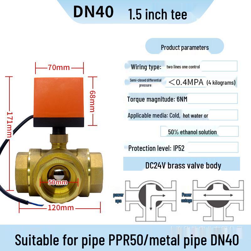 

Триходовий кульовий кран для фанкойлів, підігріву підлоги, сонячної води та іригаційних систем