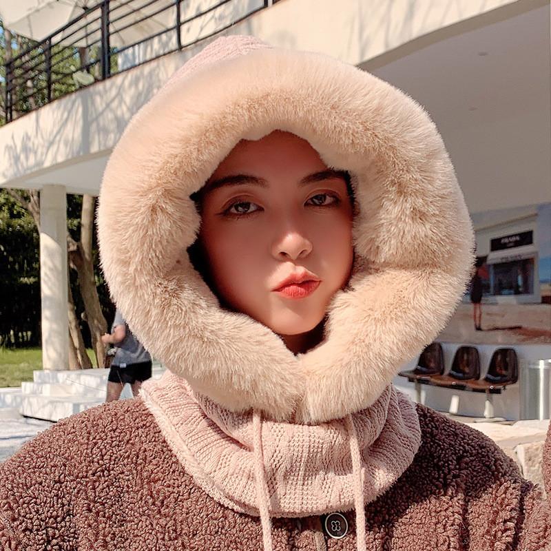 Plush Winter Hat For Women With Windproof Design And Ear Protection For Outdoor Activities