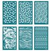 Leaf Animal Silk Screen Stencils for Clay DIY Printing On Clay Jewelry Earrings