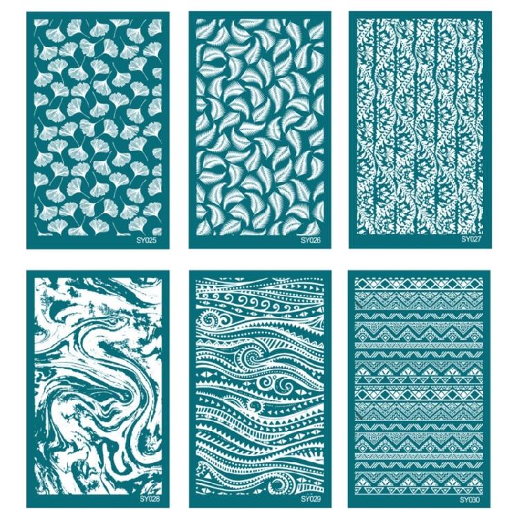 Leaf Animal Silk Screen Stencils for Clay DIY Printing On Clay Jewelry Earrings