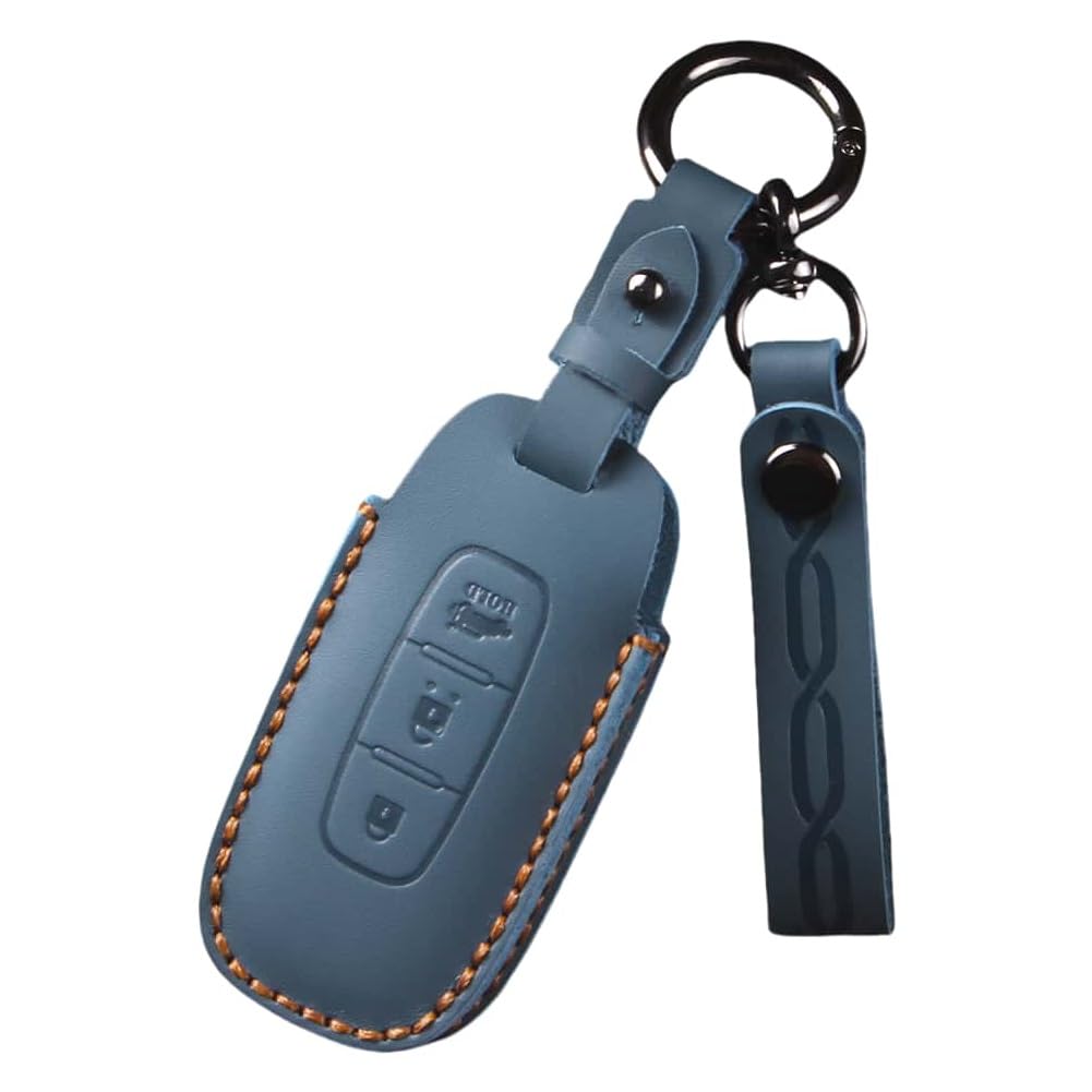 

ZANEKO Новий чохол для ключа X-Trail Сумісний з чохлом для ключа Nissan Aria Sakura Нова Serena 3 buttons синій