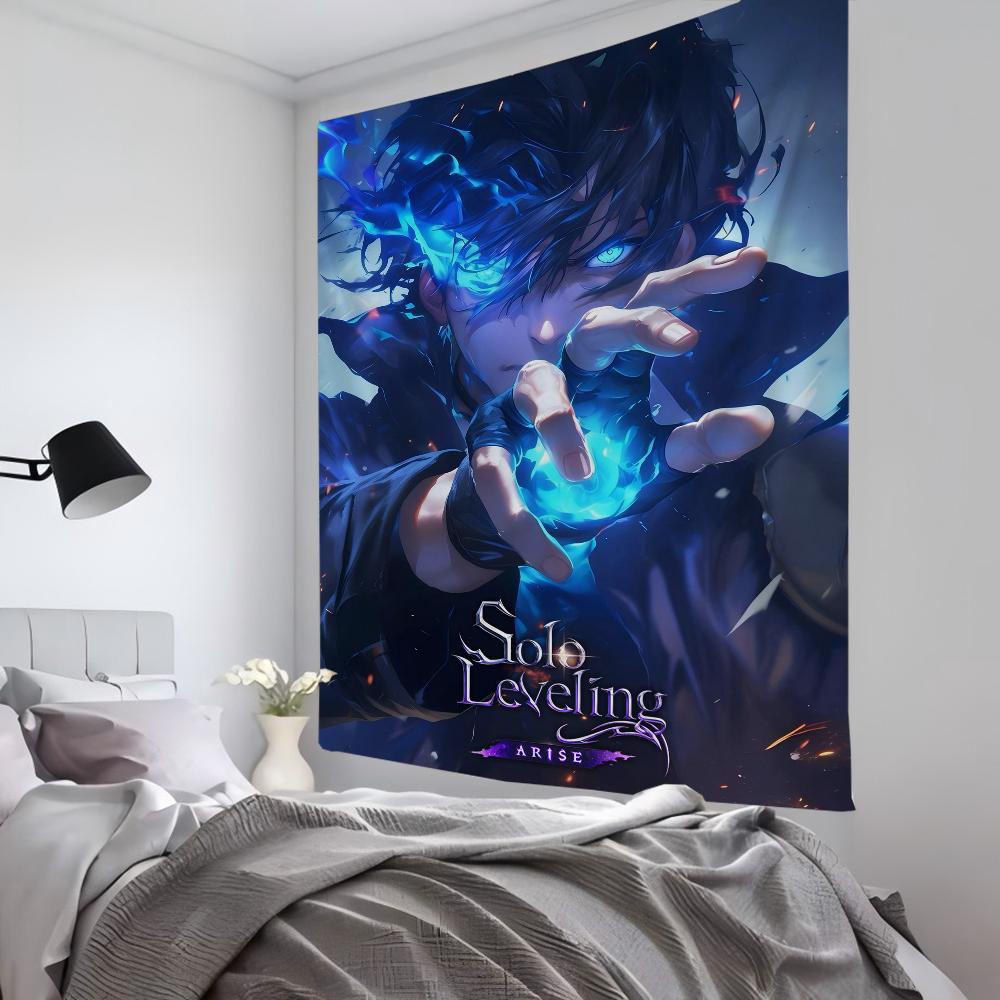 Anime Comics PeripheralsSolo Leveling Tapestry Room Decor Wall Cloth Party Hanging Background Room Decor Baby Room