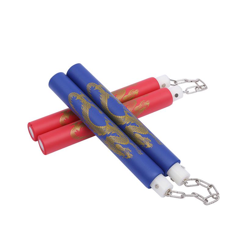 PVC-Schwamm-Nunchakus für Anfänger - Mehrfarbige Taekwondo Kampfsport Übungsstäbe