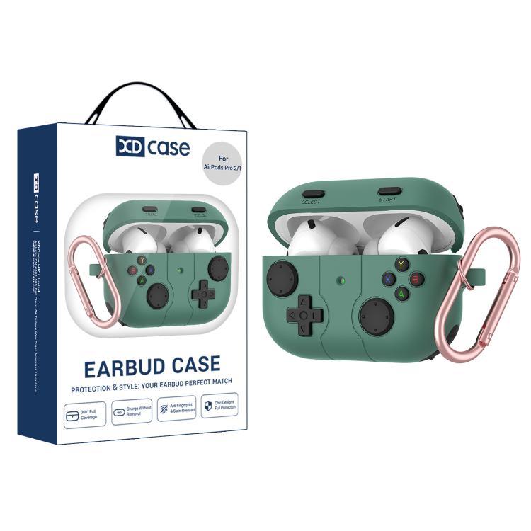 For AirPods Pro 2 / 1 XDcase Retro Game Console Style Silicone Earbuds Case For AirPods Pro 2 / 1 зелёный