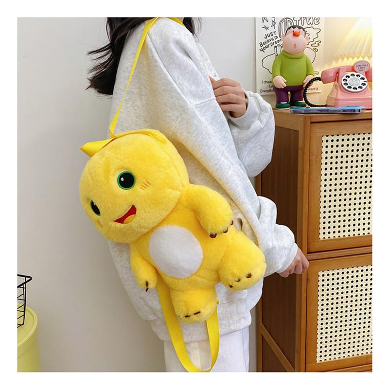 Plush Pochacco Nailong Backpack With Nylon Lining And Easy Open Bags Pocket