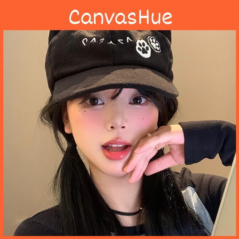 Black Cat Cute Ear Baseball Cap Unisex Anime Inspired Spring Fashion Accessory