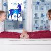 Tragbare Weihnachts-Elch-Aufkleber, DIY-Fensterglas-Aufkleber, Winter